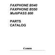CANON FAXPHONE B550 Catálogo de piezas
