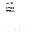 CANON BJ-230 Manual de Usuario